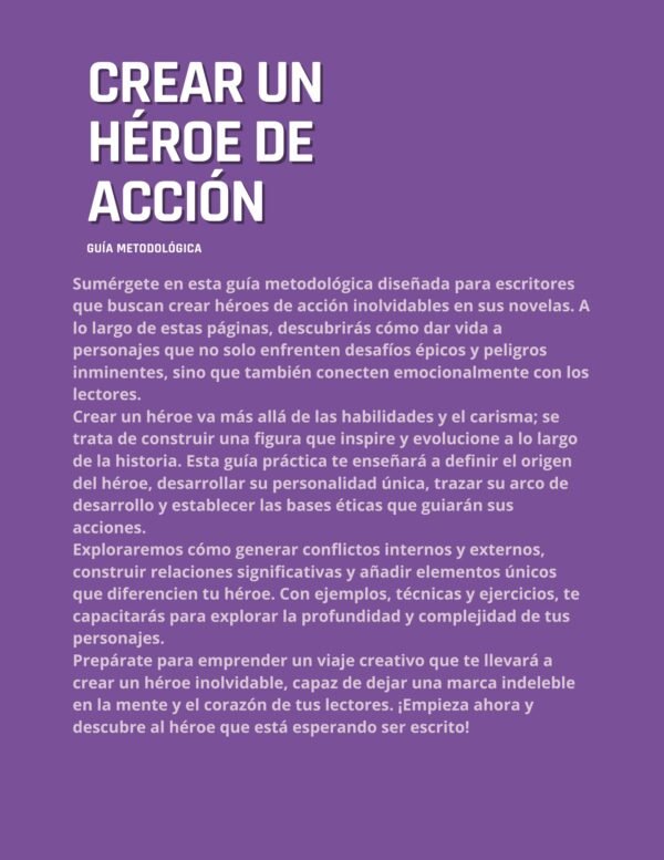 Crear un Héroe de Acción: Guía Metodológica - Imagen 2